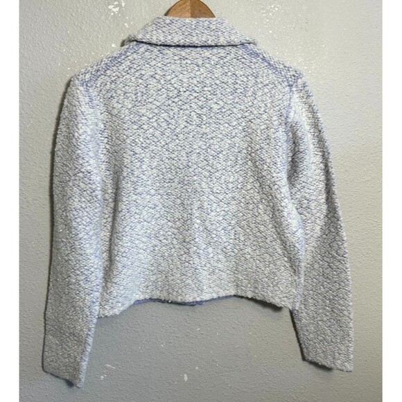 NEW J. CREW Collared Lady Jacket S Wool Boucle Periwinkle Lavender Purple NWT - Picture 4 of 9